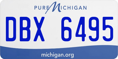 MI license plate DBX6495