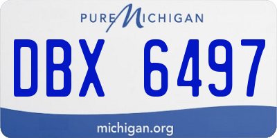 MI license plate DBX6497