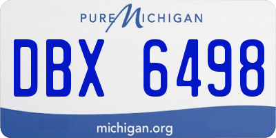 MI license plate DBX6498