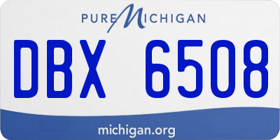 MI license plate DBX6508