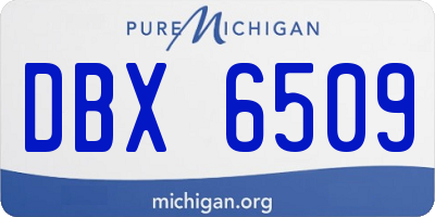 MI license plate DBX6509