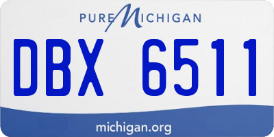MI license plate DBX6511