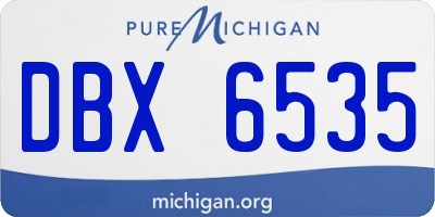 MI license plate DBX6535