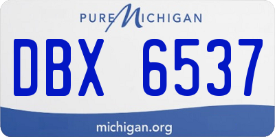MI license plate DBX6537