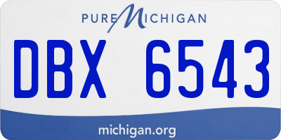 MI license plate DBX6543