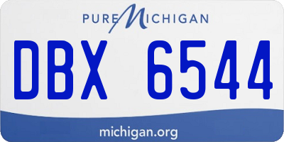MI license plate DBX6544