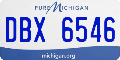 MI license plate DBX6546