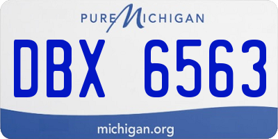 MI license plate DBX6563