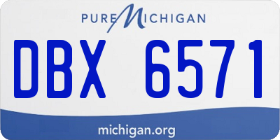 MI license plate DBX6571
