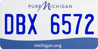 MI license plate DBX6572