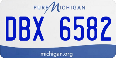MI license plate DBX6582