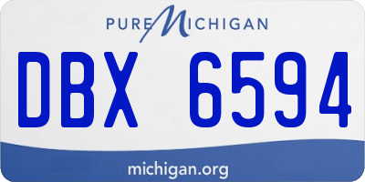 MI license plate DBX6594