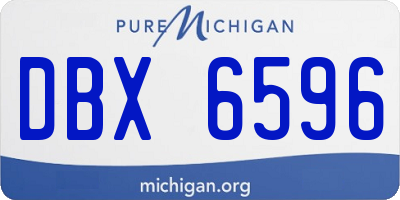 MI license plate DBX6596