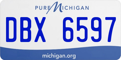 MI license plate DBX6597