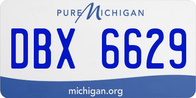 MI license plate DBX6629