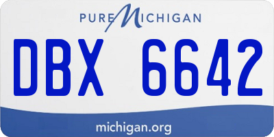 MI license plate DBX6642