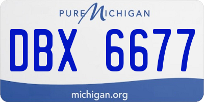 MI license plate DBX6677