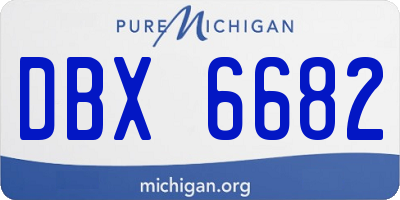 MI license plate DBX6682
