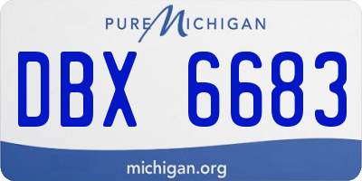 MI license plate DBX6683