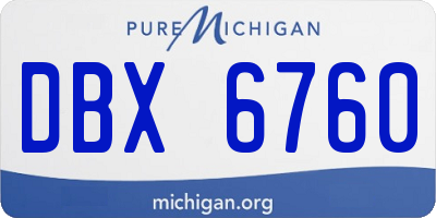 MI license plate DBX6760