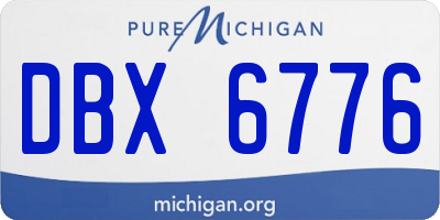MI license plate DBX6776