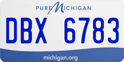 MI license plate DBX6783