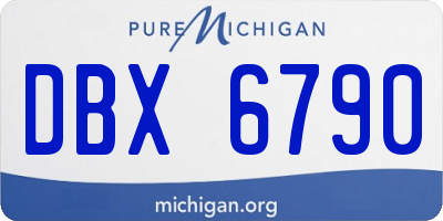 MI license plate DBX6790