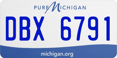 MI license plate DBX6791