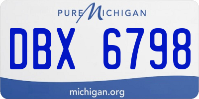 MI license plate DBX6798
