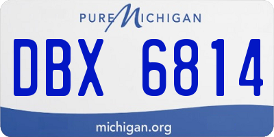 MI license plate DBX6814