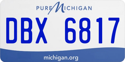 MI license plate DBX6817