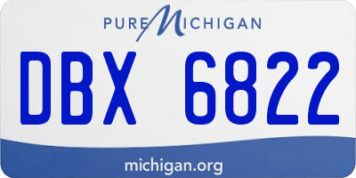 MI license plate DBX6822
