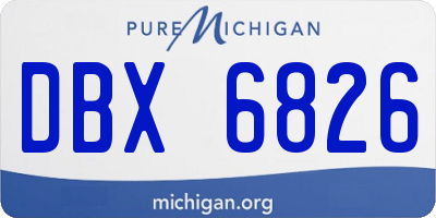 MI license plate DBX6826