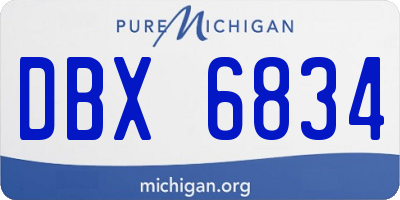 MI license plate DBX6834