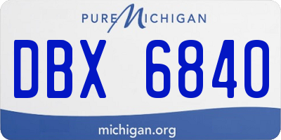 MI license plate DBX6840