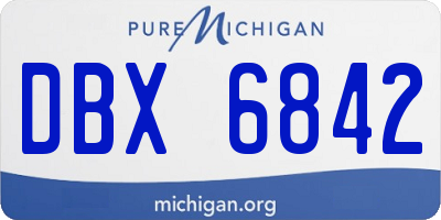 MI license plate DBX6842