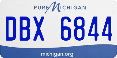 MI license plate DBX6844