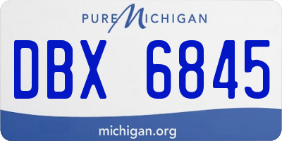 MI license plate DBX6845