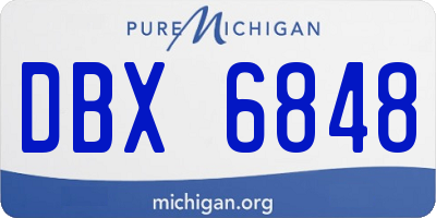 MI license plate DBX6848