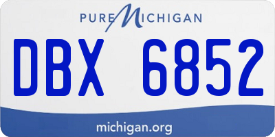 MI license plate DBX6852