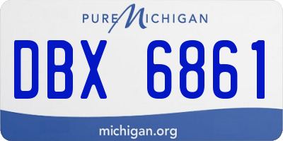 MI license plate DBX6861