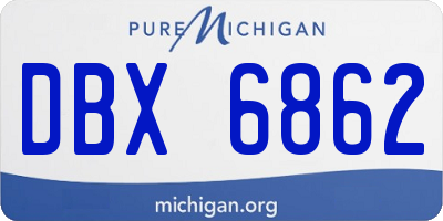 MI license plate DBX6862