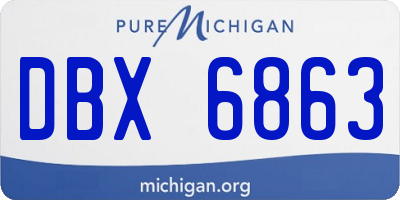 MI license plate DBX6863