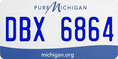 MI license plate DBX6864