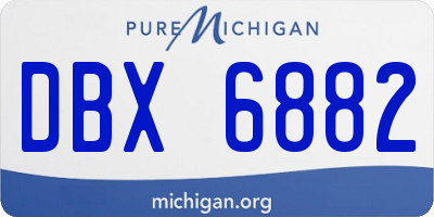 MI license plate DBX6882