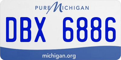 MI license plate DBX6886
