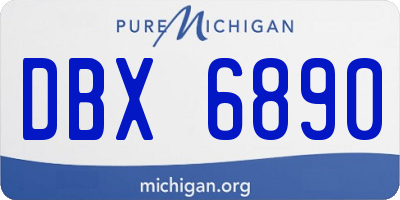 MI license plate DBX6890