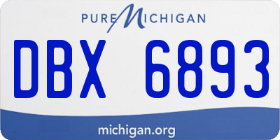 MI license plate DBX6893