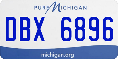MI license plate DBX6896