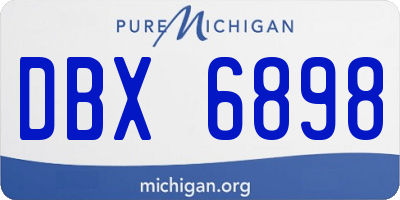 MI license plate DBX6898